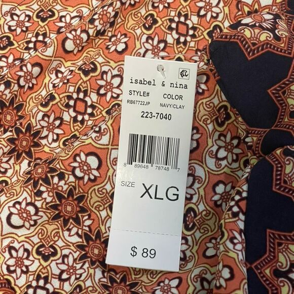 Isabel & Nina Short Sleeve Multi Print Midi Fit + Flare Dress - Picture 8 of 8